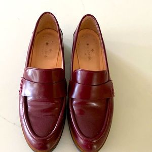 Kate Spade loafers. Burgundy size 8